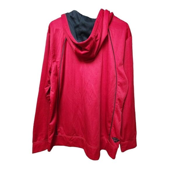 1404 - Tapout MPS Zip-Up Drawstring Hoodie Mens XL Red - Like New - Picture 4 of 4